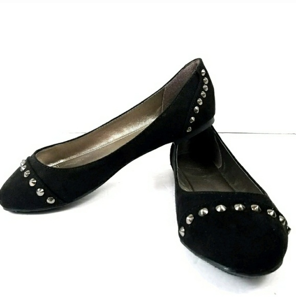 Studded Ballet Flats Black Punk Goth Alt Style - Picture 7 of 8